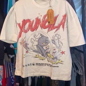 YoungLA Tom & Jerry Tee - Cream and Red